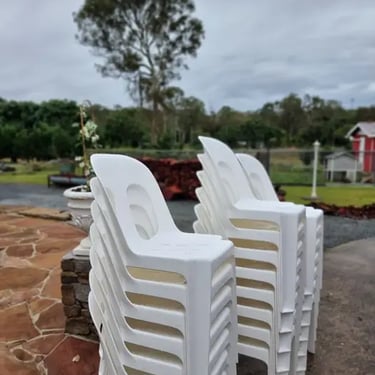 Plastic Chair perfect for a Bridal Shower in Redlandbay, Redlands - party hire by SweetAz Co.