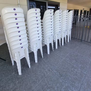Plastic Chairs delivered for a Kindy Graduation in Thornlands, Redlands - party hire by SweetAz Co.