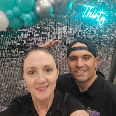 Silver Shimmer Wall spotted at a 30Th Function in Loganholme, Logan - party hire by SweetAz Co.