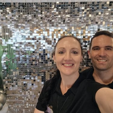 Silver Shimmer Wall booked for a 40Th Brithday in Cleveland, Redlands - party hire by SweetAz Co.