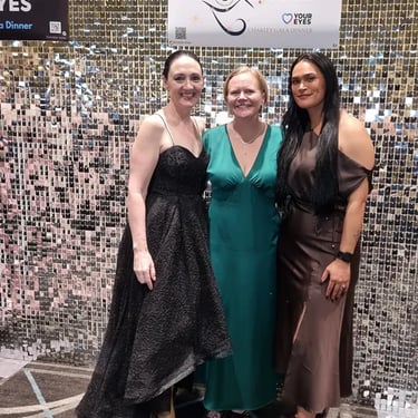 Shimmer Wall glistening at a Charity Event in Manly, Brisbane - party hire by SweetAz Co.