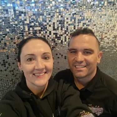 Silver Shimmer Wall setting the vibe for a Corporate Event in Labrador, Gold Coast - party hire by SweetAz Co.