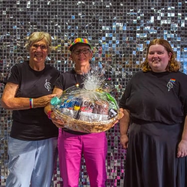 Shimmer Wall adding glam during a Rainbow Families Celebration in Victoriapoint, Redlands - party hire by SweetAz Co.