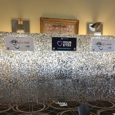 Shimmer Wall transforming photos at a Fundraising Gala in Burbank, Brisbane - party hire by SweetAz Co.