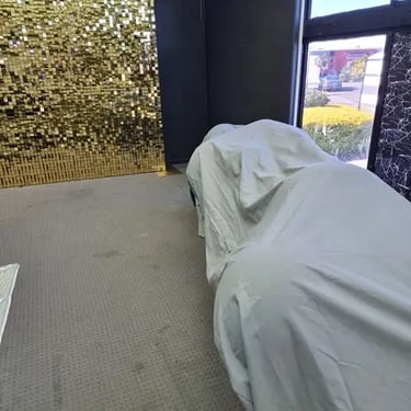 Shimmer Wall captured during a Gold Corporate in Helensvale, Gold Coast - party hire by SweetAz Co.