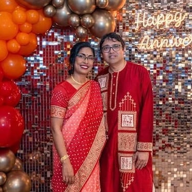 Shimmer Wall in the colour of Rosegold for an Anniversary in Carindale, Brisbane - party hire by SweetAz Co.