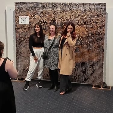 Shimmer Wall in the colour of Rosegold for a Event in Helensvale, Gold Coast - party hire by SweetAz Co.