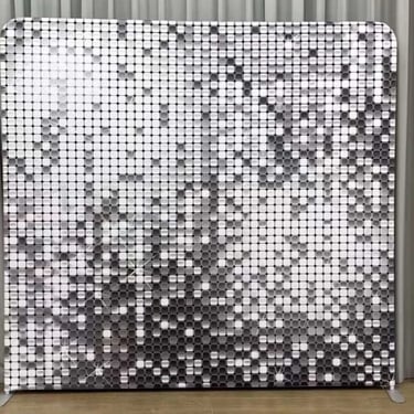 Silver Shimmer Photo Backdrop available as an epic photo wall in Redlands, Queensland - party hire by SweetAz Co.