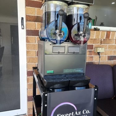 Slushie Machine after setup for an 18th Birthday in Alexandrahills, Redlands - party hire by SweetAz Co.