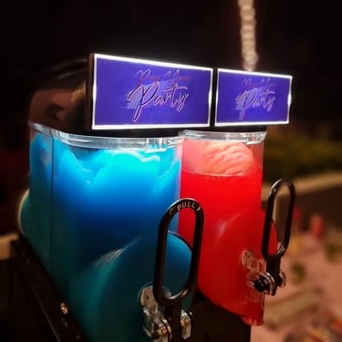 Slushie Machine featured at a 18th Birthday in Birkdale, Redlands - party hire by SweetAz Co.