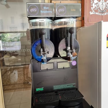 Slushie Machine during setup on site at an 18th Birthday in Birkdale, Redlands - party hire by SweetAz Co.