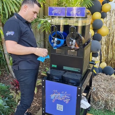 Slushie Machine hire for a 18th Birthday in Tingalpa, Brisbane - party hire by SweetAz Co.