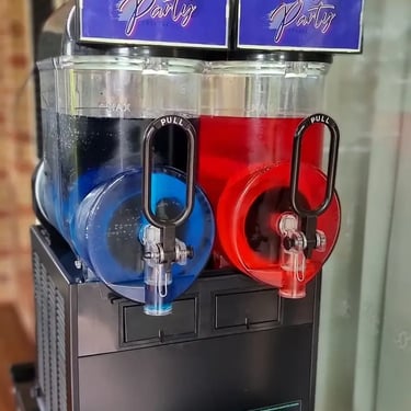 Slushie Machine setup for a 18th Celebration in Wakerley, Brisbane - party hire by SweetAz Co.