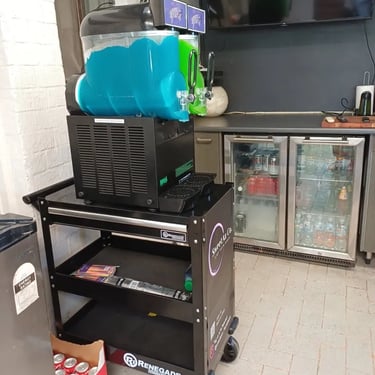 Slushie Machine cooling the vibes at a 18th Party in Carindale, Brisbane - party hire by SweetAz Co.
