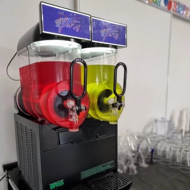 Slushie Machine captured during a 50th Birthday in Capalaba, Redlands - party hire by SweetAz Co.