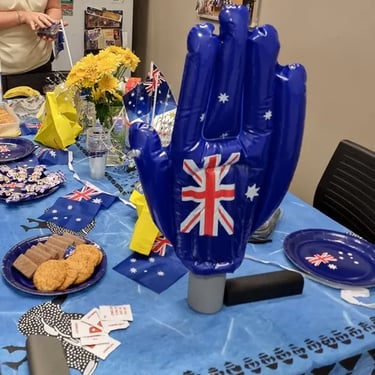 Slushie Machine blue tongue magic for Australia Day in Loganholme, Logan - party hire by SweetAz Co.