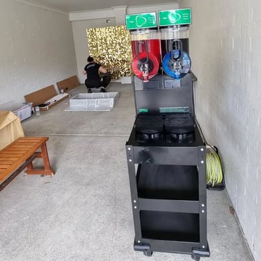 Slushie Machine setup for a Birthday Party in Hillcrest, Logan - party hire by SweetAz Co.