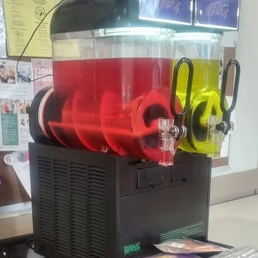 Slushie Machine ready for the night at a Birthday Party in Redlandbay, Redlands - party hire by SweetAz Co.