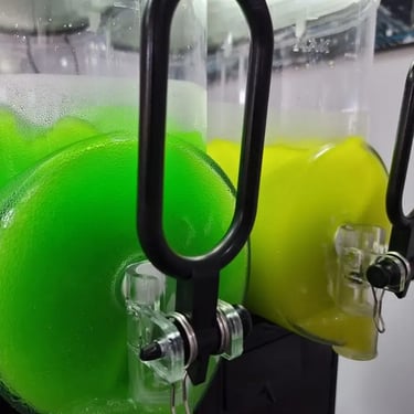 Slushie Machine testing out at a Birthday Party in Victoriapoint, Redlands - party hire by SweetAz Co.