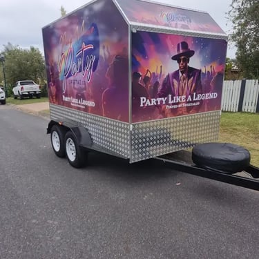 Slushie Machine arrving at a Birthday Party in Wakerley, Brisbane - party hire by SweetAz Co.