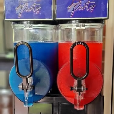 Slushie Machine chilling the vibes at an Eighteen Birthday in Wynnum, Brisbane - party hire by SweetAz Co.