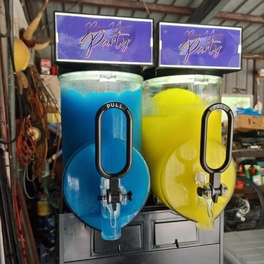 Slushie Machine chilling the vibes at a Graduation Party in Thornlands, Redlands - party hire by SweetAz Co.