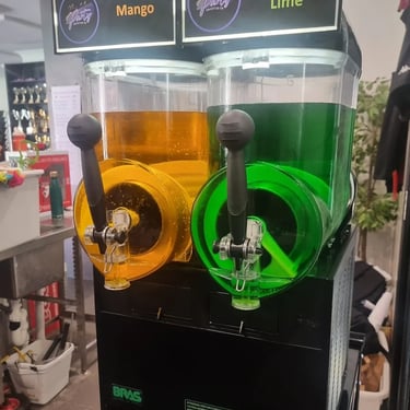 Slushie Machine getting ready for some chilled vibes at a Mexican Party in Loganholme, Logan - party hire by SweetAz Co.