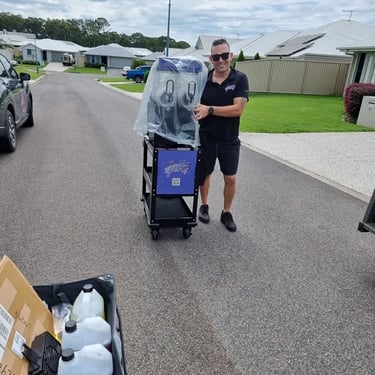 Slushie Machine creating vibes for our Neighbours Birthday in Capalaba, Redlands - party hire by SweetAz Co.