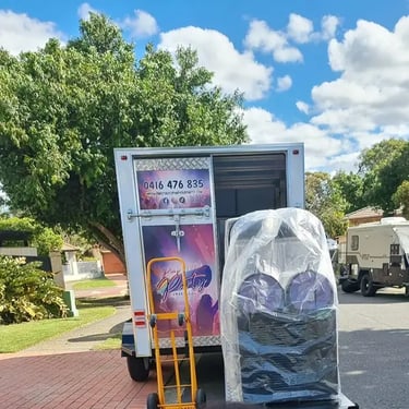 Slushie Machine all set for a Trailer Delivery in Wakerley, Brisbane - party hire by SweetAz Co.