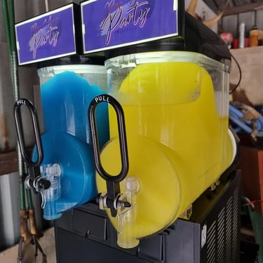 Slushie Machine bringing the coolness to a Y12 Graduation party in Thornlands, Redlands - party hire by SweetAz Co.