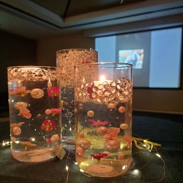 Sweetaz Crew checking out the table displays at a 21st Birthday in Alexandrahills, Redlands - party hire by SweetAz Co.