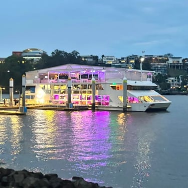 Sweetaz Crew ready to check to a Count Cruise for our 22nd Anniversary in Newfarm, Brisbane - party hire by SweetAz Co.