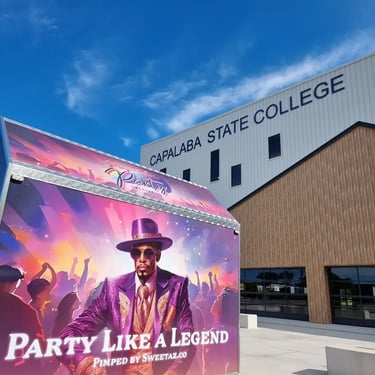 Sweetaz Crew taking a moment to reminisce before a Campus Graduation in Capalaba, Redlands - party hire by SweetAz Co.