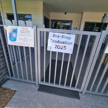 Sweetaz Crew after dropoff at a ChildCare Graduation in Thornlands, Redlands - party hire by SweetAz Co.