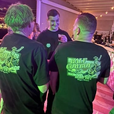 Sweetaz Crew twinning with friends for Country Cruise in Newfarm, Brisbane - party hire by SweetAz Co.