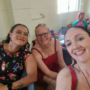 Sweetaz Crew boot stomping at a Line Dance Social in Crestmead, Logan - party hire by SweetAz Co.