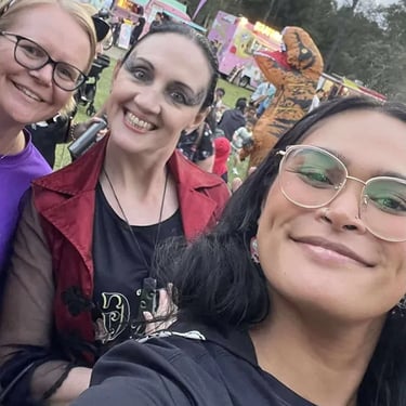 Sweetaz Crew line dancing at a Halloween Fair in Algester, Brisbane - party hire by SweetAz Co.