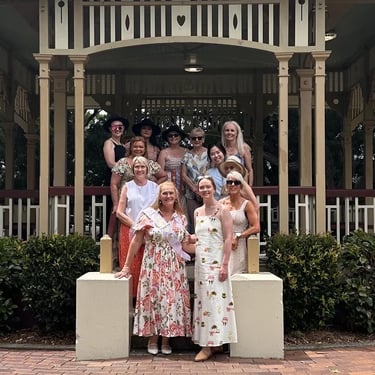 Sweetaz Crew enjoying the company of friends at a Hens Celebration in Newfarm, Brisbane - party hire by SweetAz Co.