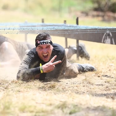 Kahn from Sweetaz Crew during the Spartan Race from Redlandbay, Redlands - party hire by SweetAz Co.