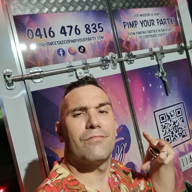 Sweetaz Crew taking in the nights end after a Staff Xmas Party in Victoriapoint, Redlands - party hire by SweetAz Co.