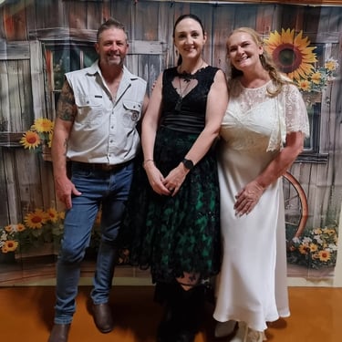 Sweetaz Crew making memories with friends at a Wedding Reception in Crestmead, Logan - party hire by SweetAz Co.