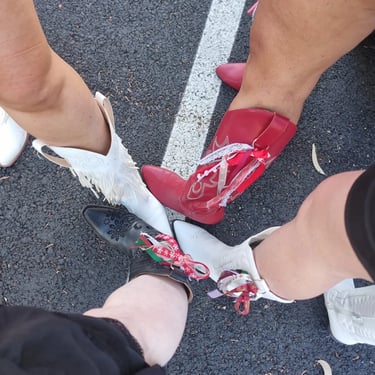 Sweetaz Crew kicking up the dust in our boots at a Xmas Event in Helensvale, Gold Coast - party hire by SweetAz Co.