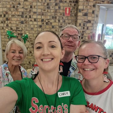 Sweetaz Crew snapping some pictures during a Xmas Social in Helensvale, Gold Coast - party hire by SweetAz Co.