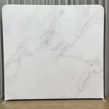 White Marble Photo Backdrop available as an epic photo wall in Redlands, Queensland - party hire by SweetAz Co.