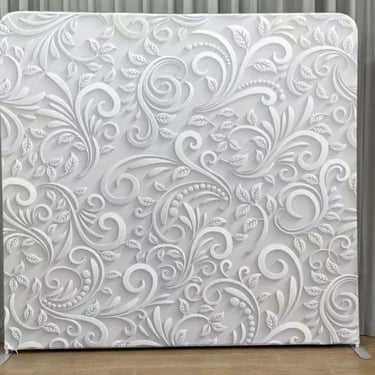 White Texture Photo Backdrop available as an epic photo wall in Redlands, Queensland - party hire by SweetAz Co.