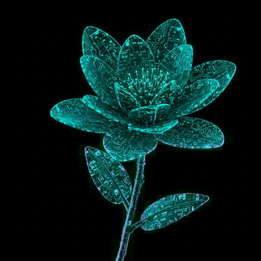 a flower made of technology