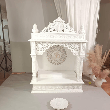 "Elegant Marble Mandir for Home and Office