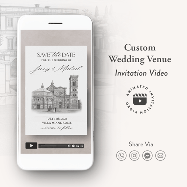 Wedding venue wedding invitation video custom wedding venue invitation