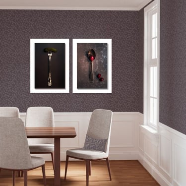 Atelier 59 STUDIO - Wallpaper ~ Berry Drop, Cushion Fabric ~ Watercolour Chenelle