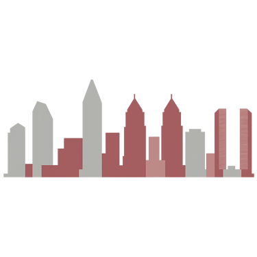 San Diego City Skyline in Comprehensive Creative Colors.